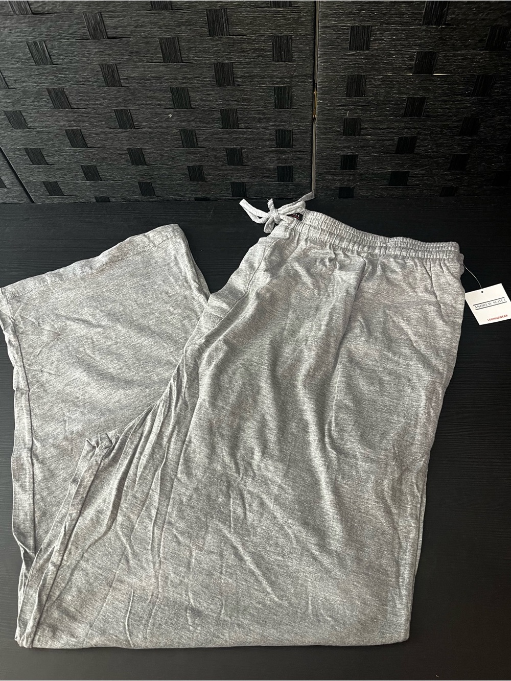 Andrew Scott Men's 3XL Gray Lounge Pants 100% Cotton NWT Drawstring Pockets